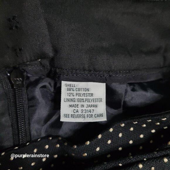 Vtg Talbots Pleated Polka Dot Skirt 4 Bow Belt Pockets 80's Pin Up Ethereal - Picture 7 of 11